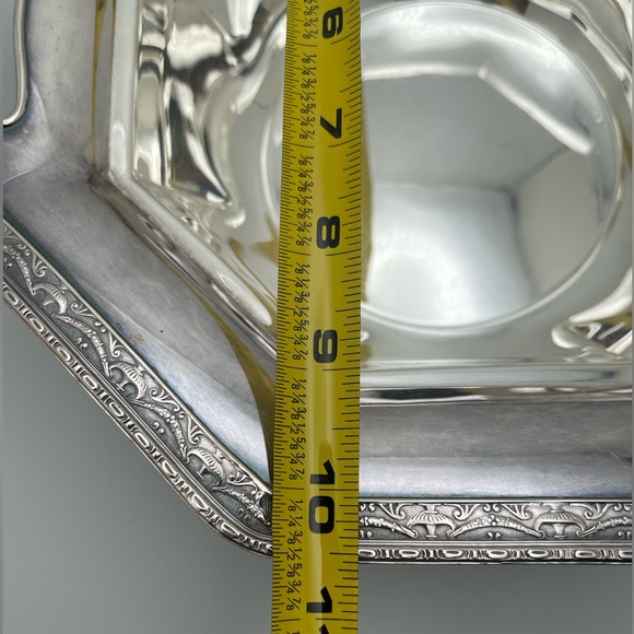 1920s KROME KRAFT FARBER BROS NYC Octagon Serving Por Dish with Lid SILVERCRAFT - Picture 10 of 14